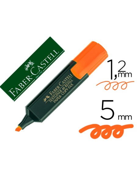 Rotulador faber fluorescente 48-15 naranja