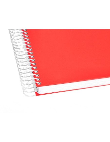 Cuaderno espiral liderpapel a5 crafty tapa forrada 80h 90 gr cuadro 4 mm con margen colores surtidos