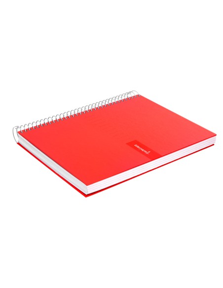 Cuaderno espiral liderpapel a5 crafty tapa forrada 80h 90 gr cuadro 4 mm con margen colores surtidos