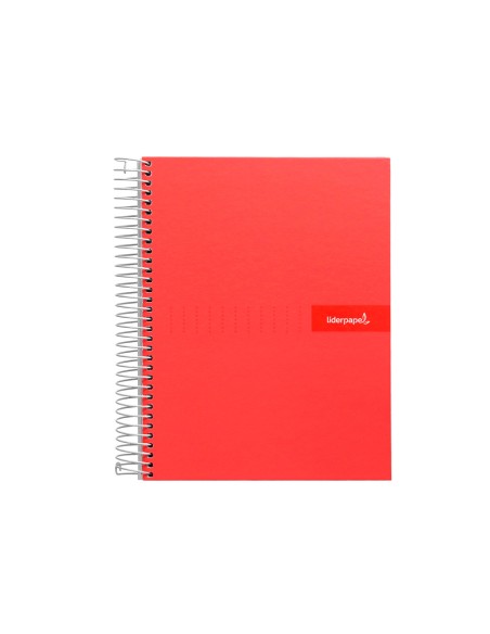 Cuaderno espiral liderpapel a5 crafty tapa forrada 80h 90 gr cuadro 4 mm con margen colores surtidos