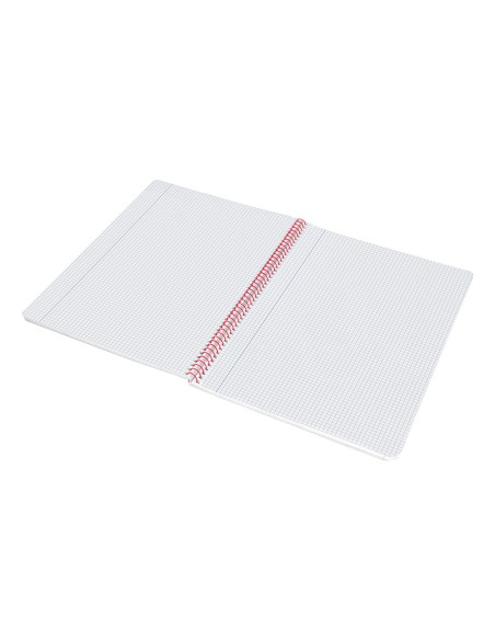 Cuaderno espiral liderpapel a4 wonder tapa plastico 80h 90gr cuadro 4mm con margen color violeta