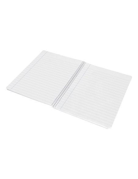 Cuaderno espiral liderpapel a4 wonder tapa plastico 80h 90gr pauta ancha 3,5mm con margen colores surtidos