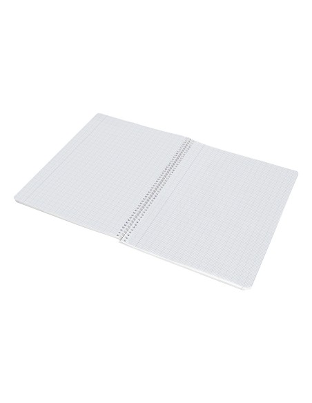 Cuaderno espiral liderpapel a4 wonder tapa plastico 80h 90gr milimetrado 2mm con margen colores surtidos