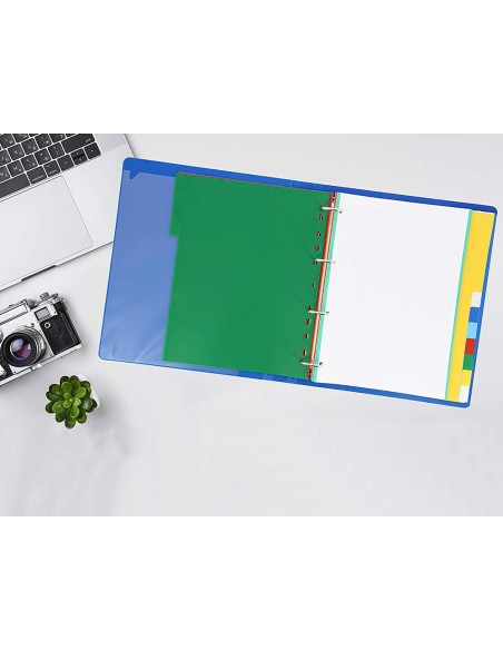 Separador liderpapel plastico juego de 5 separadores folio 16 taladros