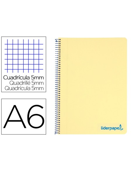 Cuaderno espiral liderpapel a6 micro wonder...