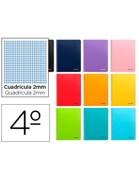 Cuaderno espiral liderpapel cuarto smart tapa...