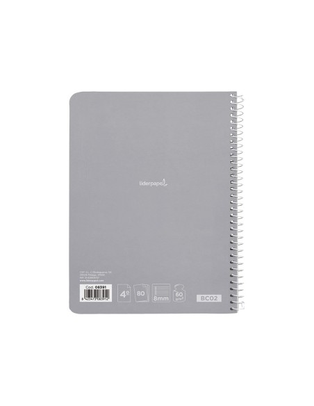Cuaderno espiral liderpapel cuarto smart tapa...