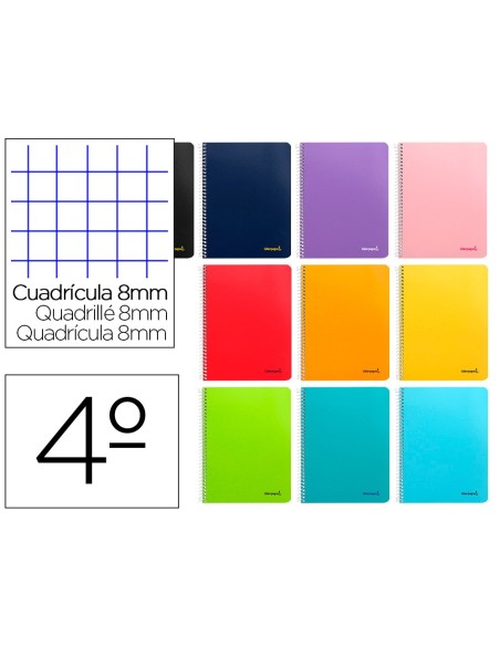 Cuaderno espiral liderpapel cuarto smart tapa...