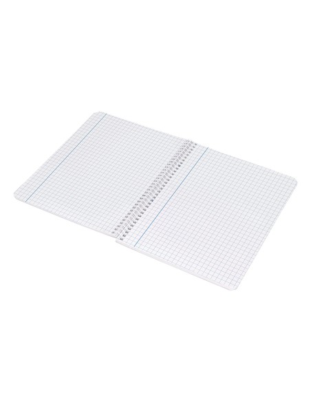 Cuaderno espiral liderpapel cuarto smart tapa blanda 80h 60gr cuadro 6mm con margen colores surtidos