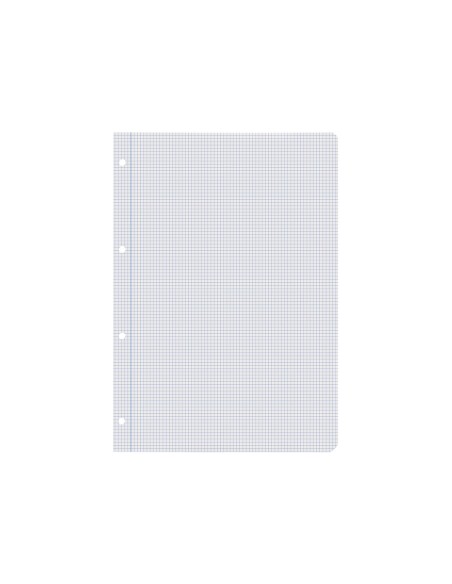 Recambio liderpapel a4 100 hojas 60g/m2 cuadro 3 mm con margen 4 taladros