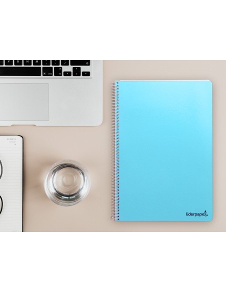 Cuaderno espiral liderpapel folio smart tapa...
