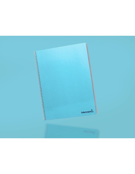 Cuaderno espiral liderpapel folio smart tapa blanda 80h 60gr rayado n 46 colores surtidos
