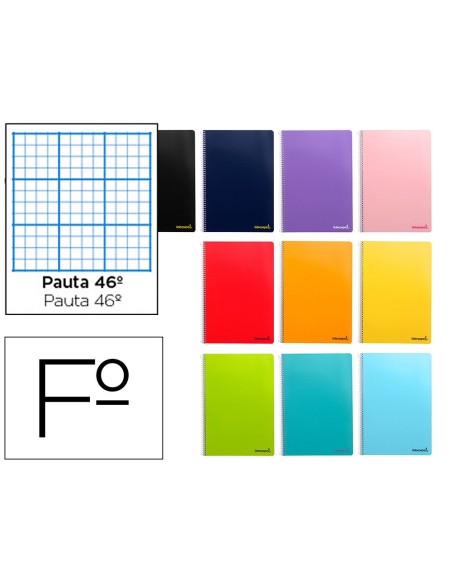 Cuaderno espiral liderpapel folio smart tapa...