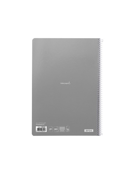 Cuaderno espiral liderpapel folio smart tapa blanda 80h 60gr milimetrado 2mm colores surtidos