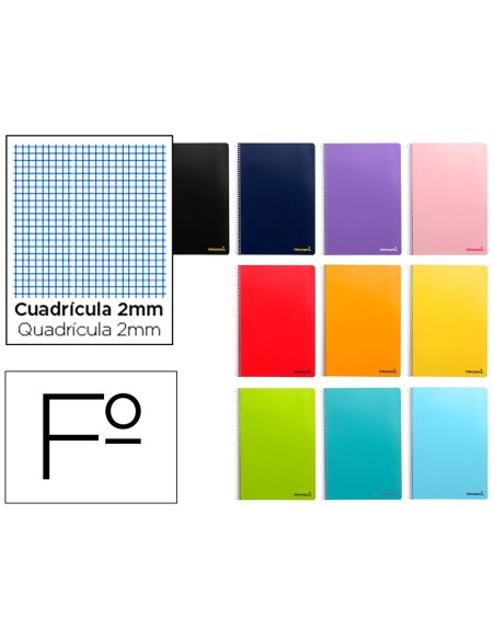 Cuaderno espiral liderpapel folio smart tapa...