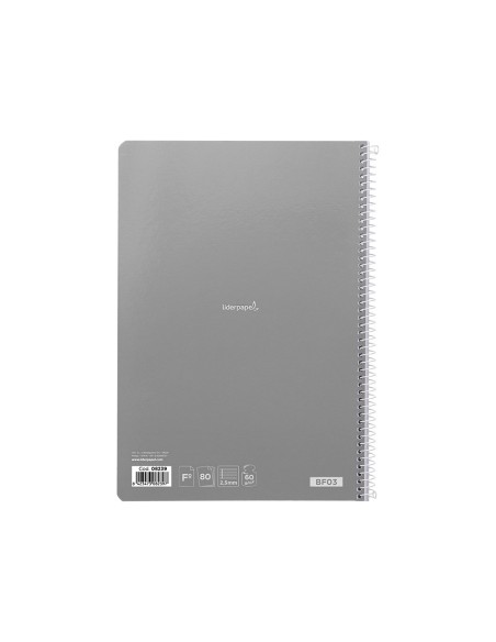 Cuaderno espiral liderpapel folio smart tapa...