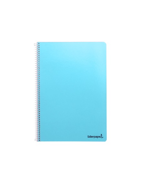 Cuaderno espiral liderpapel folio smart tapa blanda 80h 60gr pauta 3,5mm con margen colores surtidos