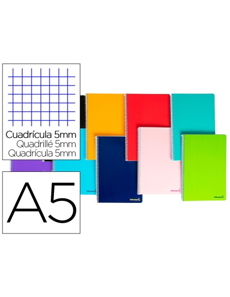 Cuaderno espiral liderpapel a5 micro smart tapa...