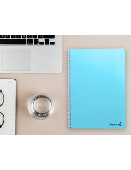 Cuaderno espiral liderpapel a4 micro smart tapa...