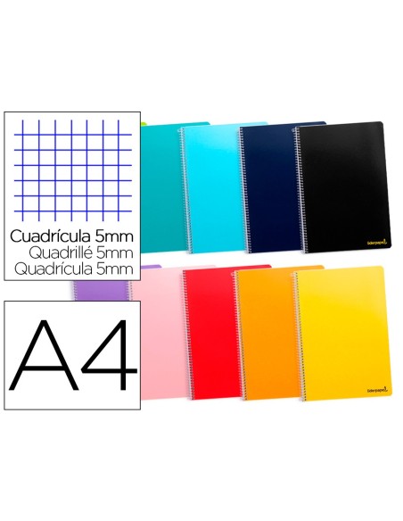 Cuaderno espiral liderpapel a4 micro smart tapa...