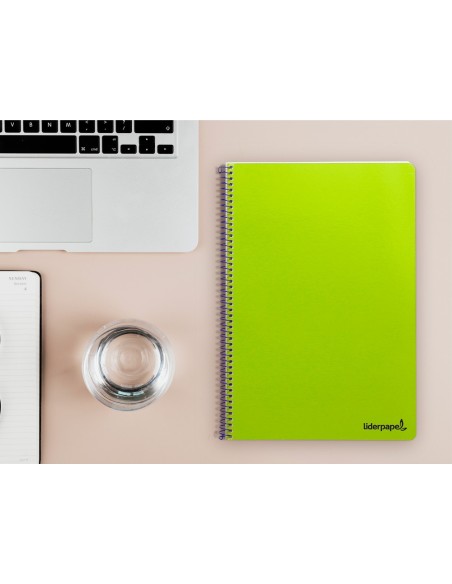 Cuaderno espiral liderpapel folio smart tapa...