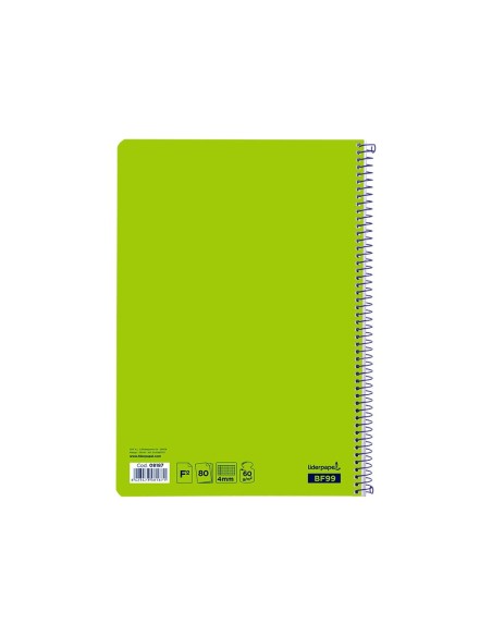 Cuaderno espiral liderpapel folio smart tapa...
