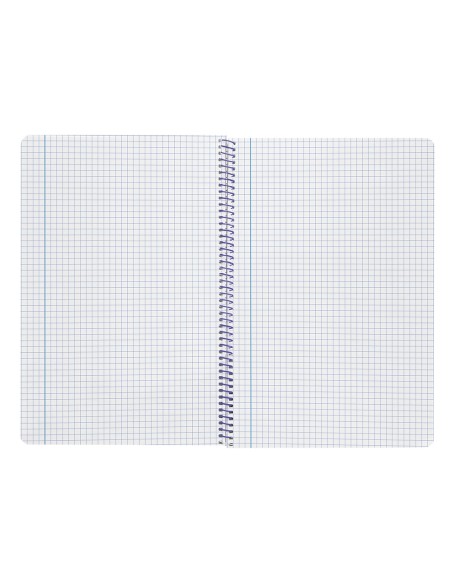 Cuaderno espiral liderpapel folio smart tapa blanda 80h 60gr cuadro 4mm con margen color turquesa