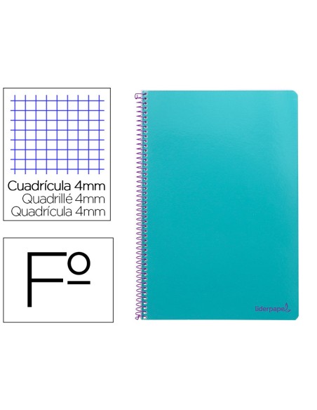 Cuaderno espiral liderpapel folio smart tapa...