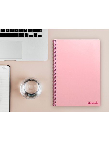 Cuaderno espiral liderpapel folio smart tapa...