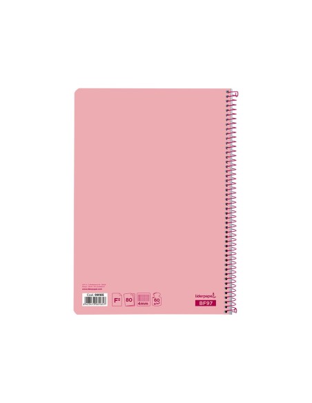 Cuaderno espiral liderpapel folio smart tapa...