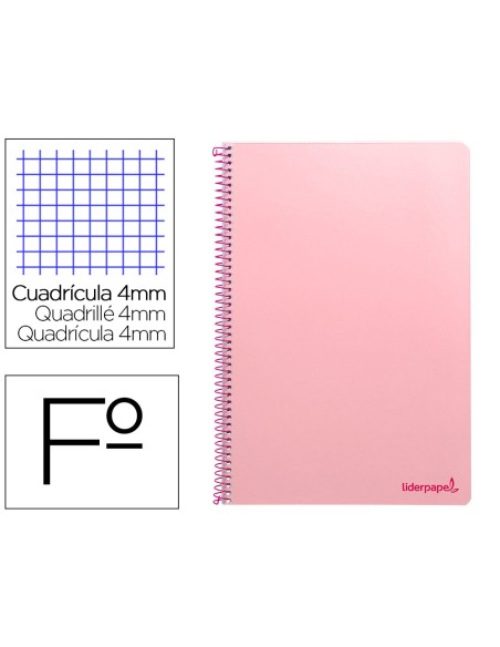 Cuaderno espiral liderpapel folio smart tapa...