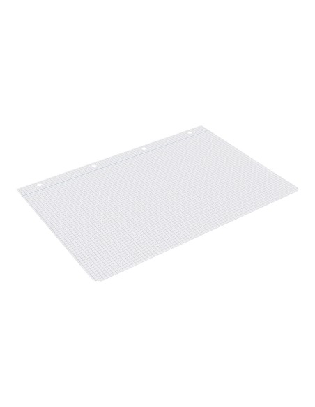 Recambio liderpapel a4 80 hoja 60g/m2 cuadro 4 mm con margen 4 taladros