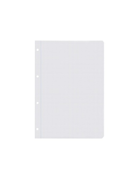 Recambio liderpapel a4 80 hoja 60g/m2 cuadro 4 mm con margen 4 taladros