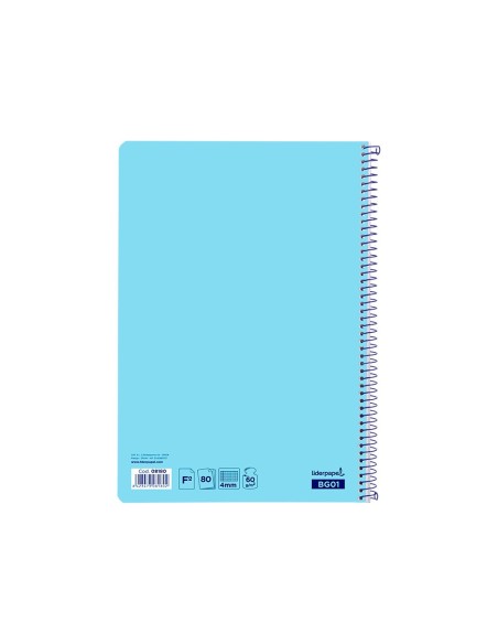 Cuaderno espiral liderpapel folio smart tapa...