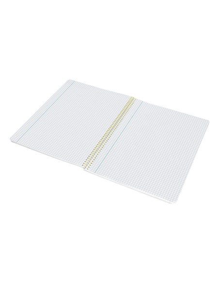 Cuaderno espiral liderpapel folio smart tapa blanda 80h 60gr cuadro 4mm con margen color azul oscuro