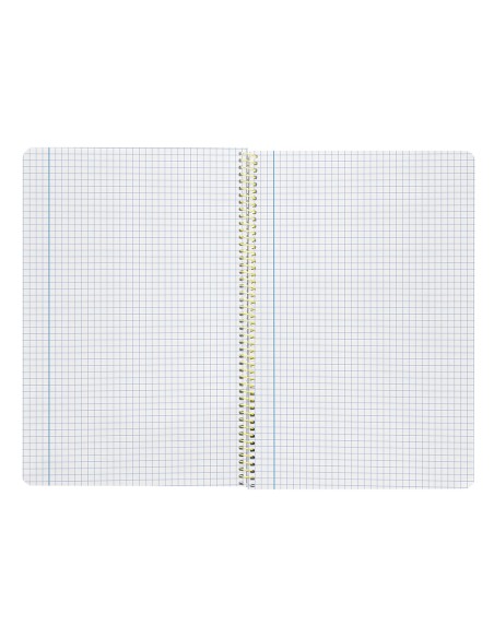 Cuaderno espiral liderpapel folio smart tapa blanda 80h 60gr cuadro 4mm con margen color azul oscuro