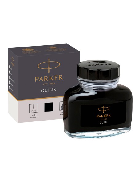 Tinta estilografica parker negra bote 57 ml