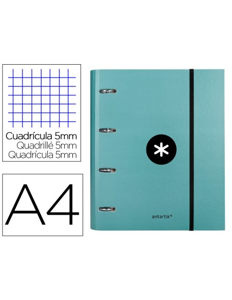 Carpeta con recambio antartik a4 cuadro 5mm...