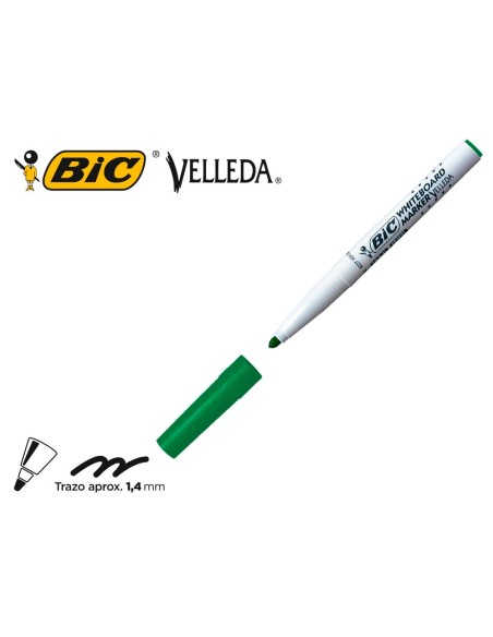 Rotulador bic velleda para pizarra verde punta...
