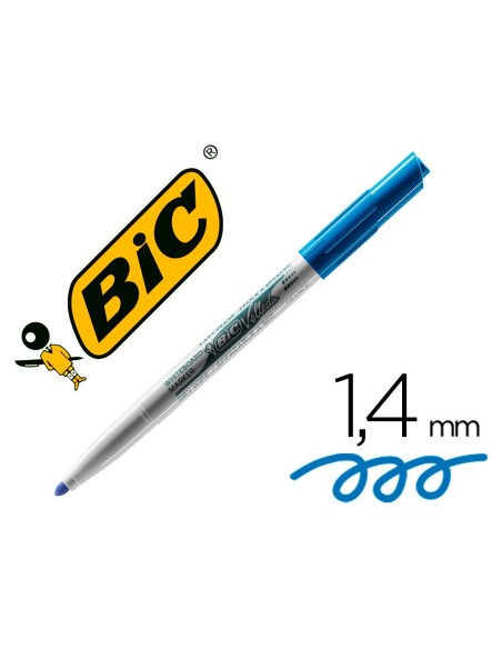 Rotulador bic velleda para pizarra azul punta...