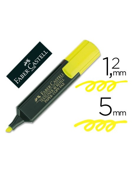 Rotulador faber fluorescente 48-07 amarillo