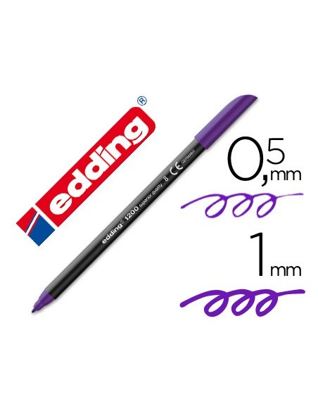 Rotulador edding punta fibra 1200 violeta n.8...