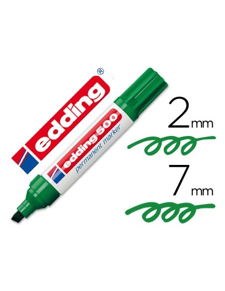 Rotulador edding marcador permanente 500 verde...
