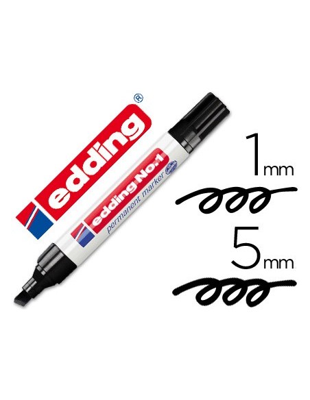 Rotulador edding marcador permanente 1 negro...