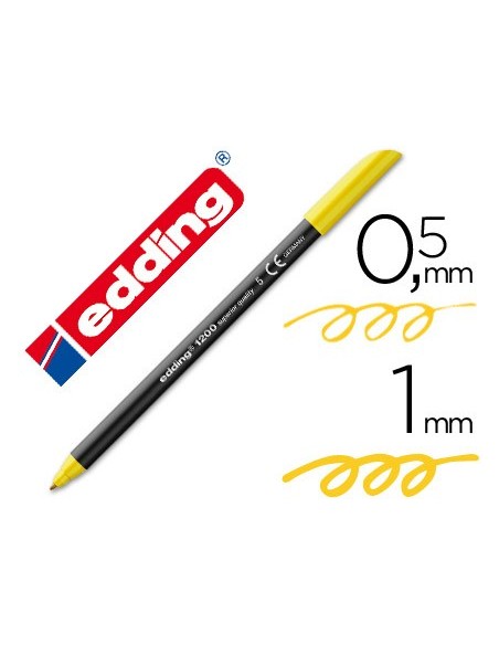 Rotulador edding punta fibra 1200 amarillo n.5...