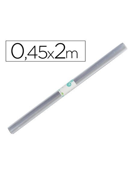 Rollo plastico forralibros liderpapel 0,45x2 mt 70 mc