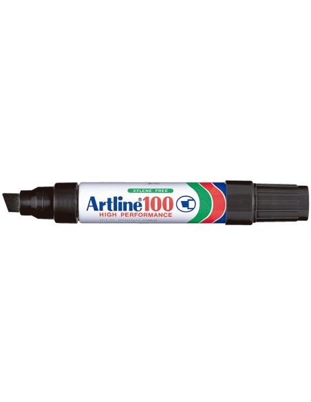 Rotulador artline marcador permanente 100 negro -punta biselada
