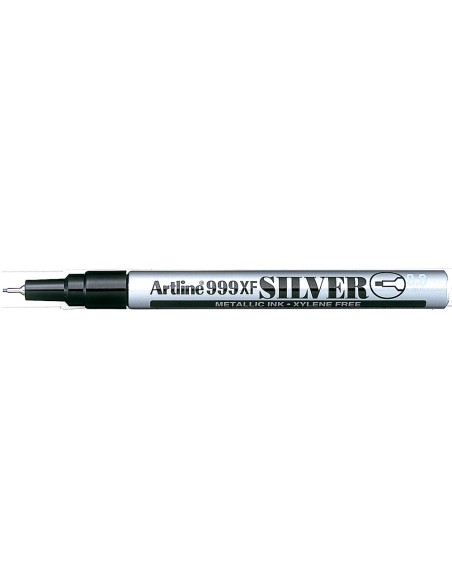 Rotulador artline marcador permanente tinta metalica ek-999 plata punta redonda 0.8 mm