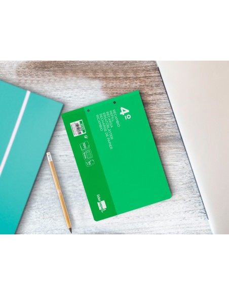 Recambio liderpapel cuarto apaisado 100 h...