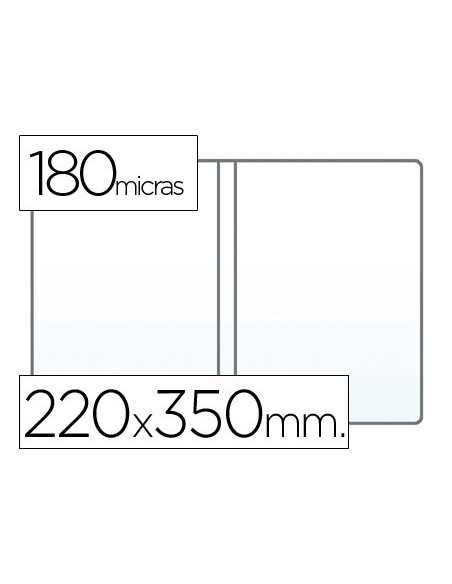 Funda portadocumento cuarto doble 180 micras...